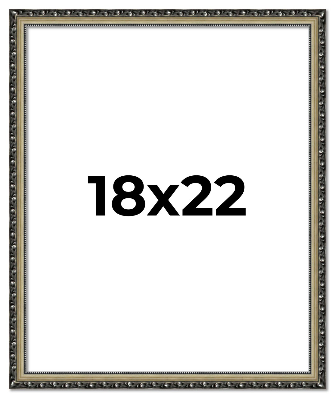 18x22 Solid Wood Antique Picture Frame with UV-Resistant Acrylic & Acid-Free Backing, Available in 4 Finishes: Bronze, Gold, Silver, and Gold with Black